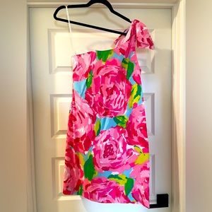 NWT Lilly Pulitzer Chloe Dress in Hotty Pink First Impression, Size 12